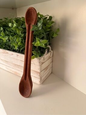 12" Long Hand Made Cherry Wood Chef's Tasting Testing Sipping Spoon